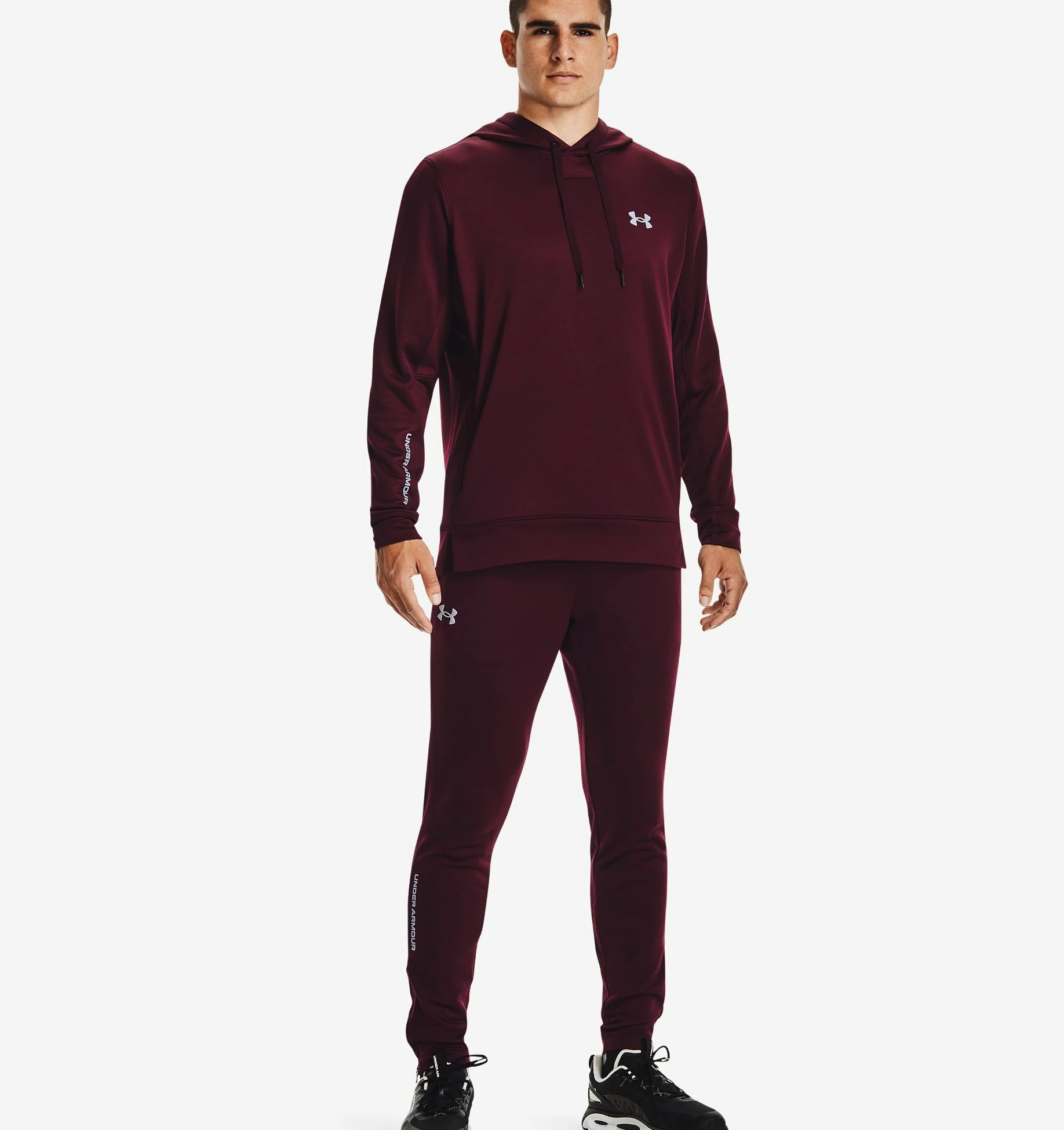 Under Armour UA ARMOUR Terry HOODIE-RED Φούτερ - Ανδρικά