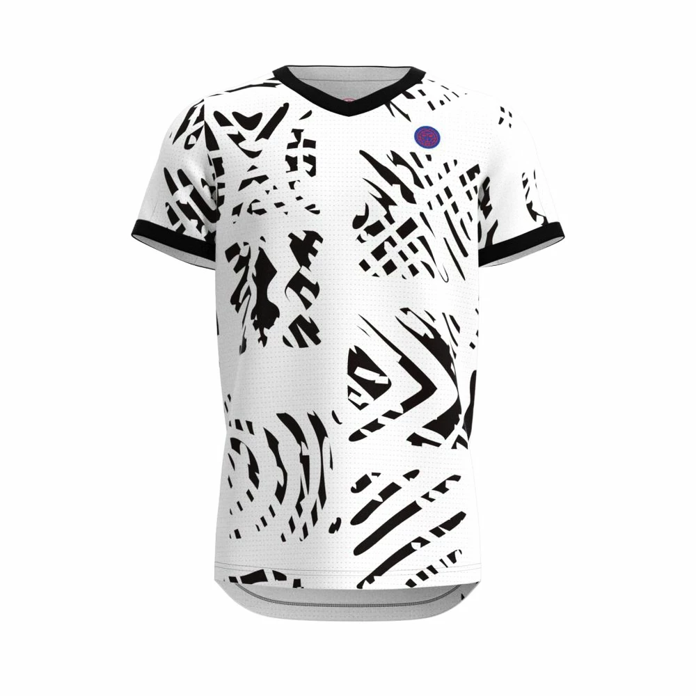 Chlapecké tričko BIDI BADU  Melbourne V-Neck Junior Tee White/Black 140 cm