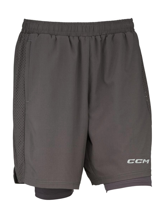 Men's Shorts CCM 2 IN 1 Training Short Charcoal L