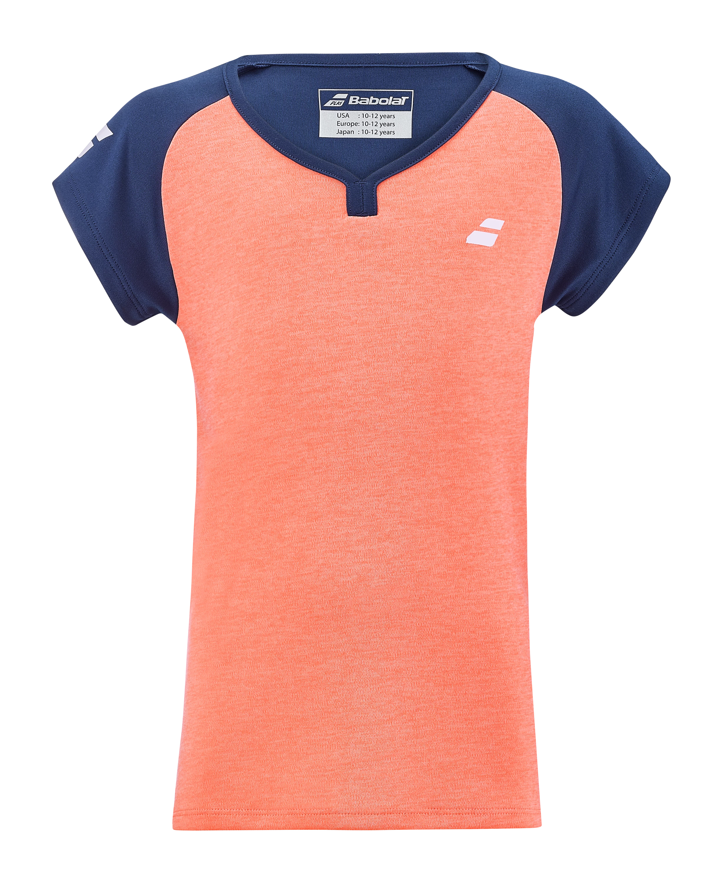 Dívčí tričko Babolat  Play Cap Sleeve Top Fluo Strike 8 - 10 let