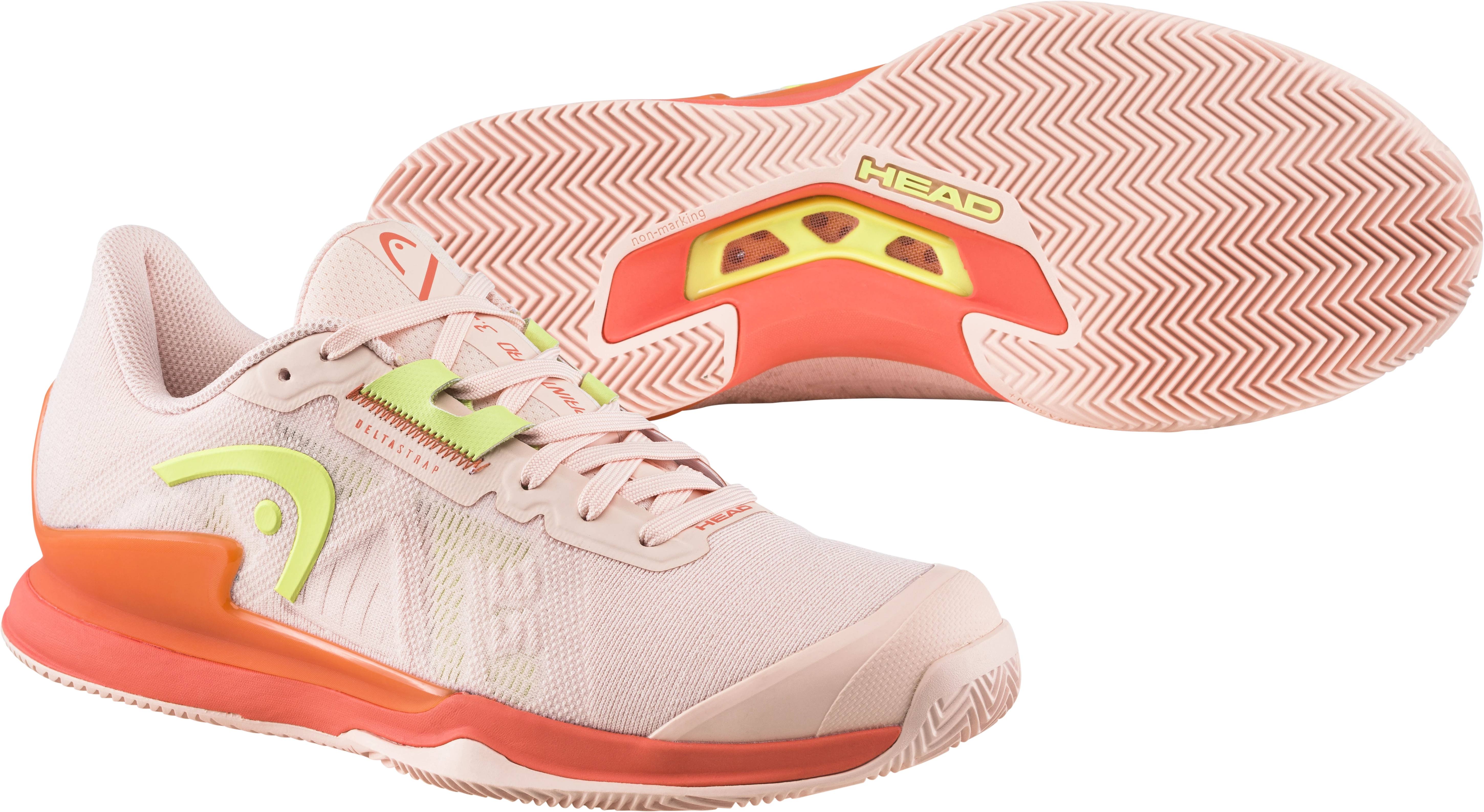 Head Sprint Pro 3.5 Clay Salmon/Lime EUR 40.5 Women's Tennis Shoes
