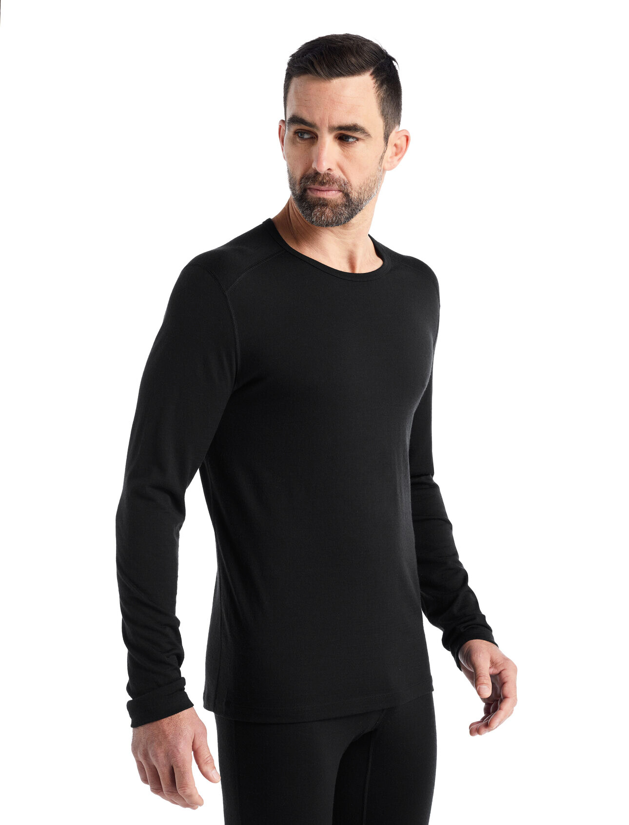 Men's T-shirt Icebreaker 200 Oasis LS Crewe Black Na razprodaji-Icebreaker 1