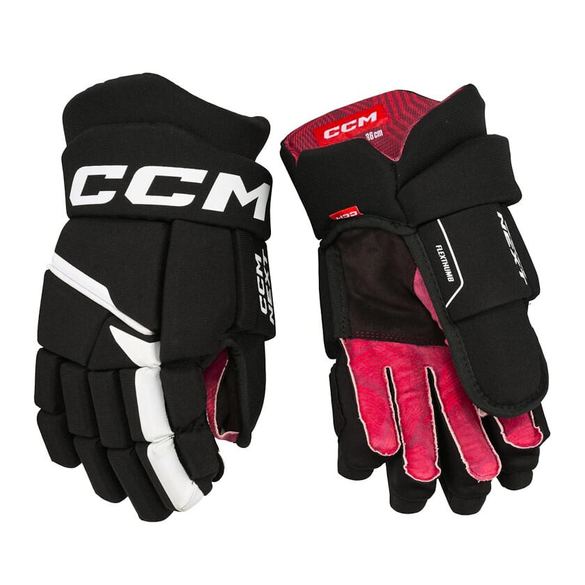 CCM Next Black/White 10-inch hockey gloves