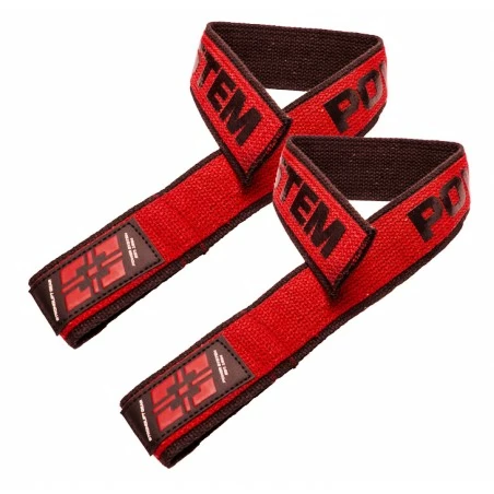 Power System Trhačky Lifting Straps Duplex červená