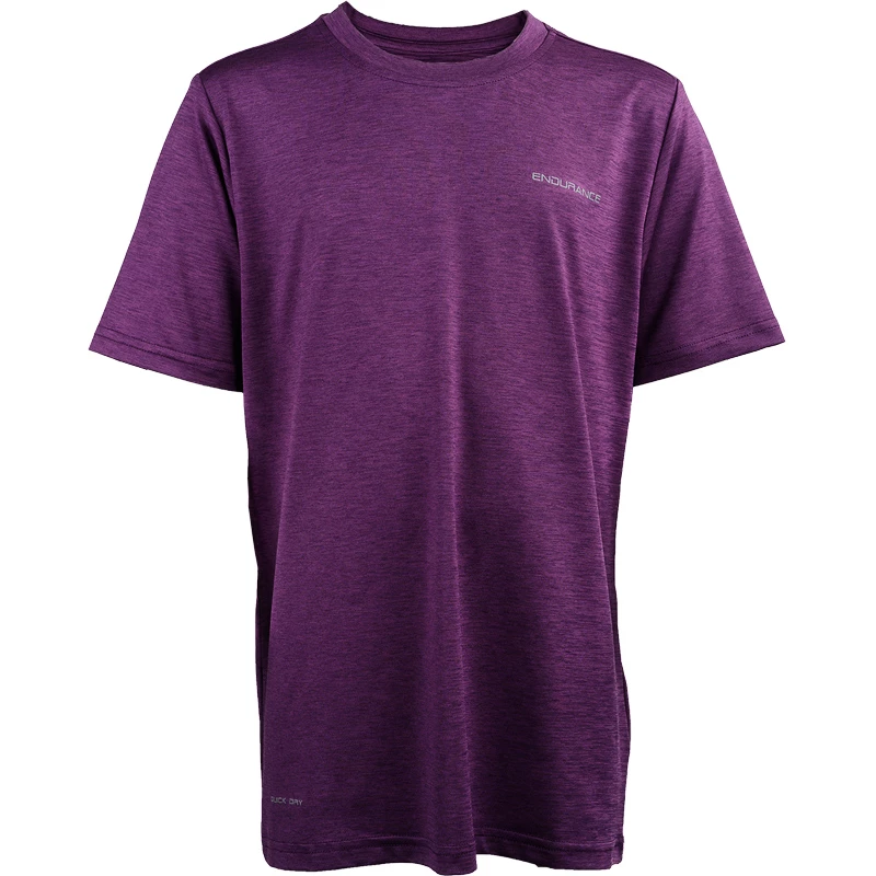 Dětské tričko Endurance Parbin Unisex Melange SS Tee fialové, 6 (116 - 122 cm)