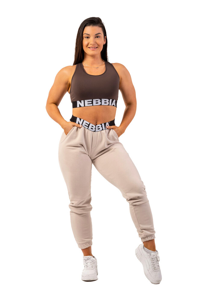 Dámské Tepláky Nebbia  Iconic Mid-Waist Sweatpants 408 Cream XS