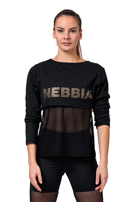 Women's T-shirt Nebbia Intense Mesh T-shirt 805 black L