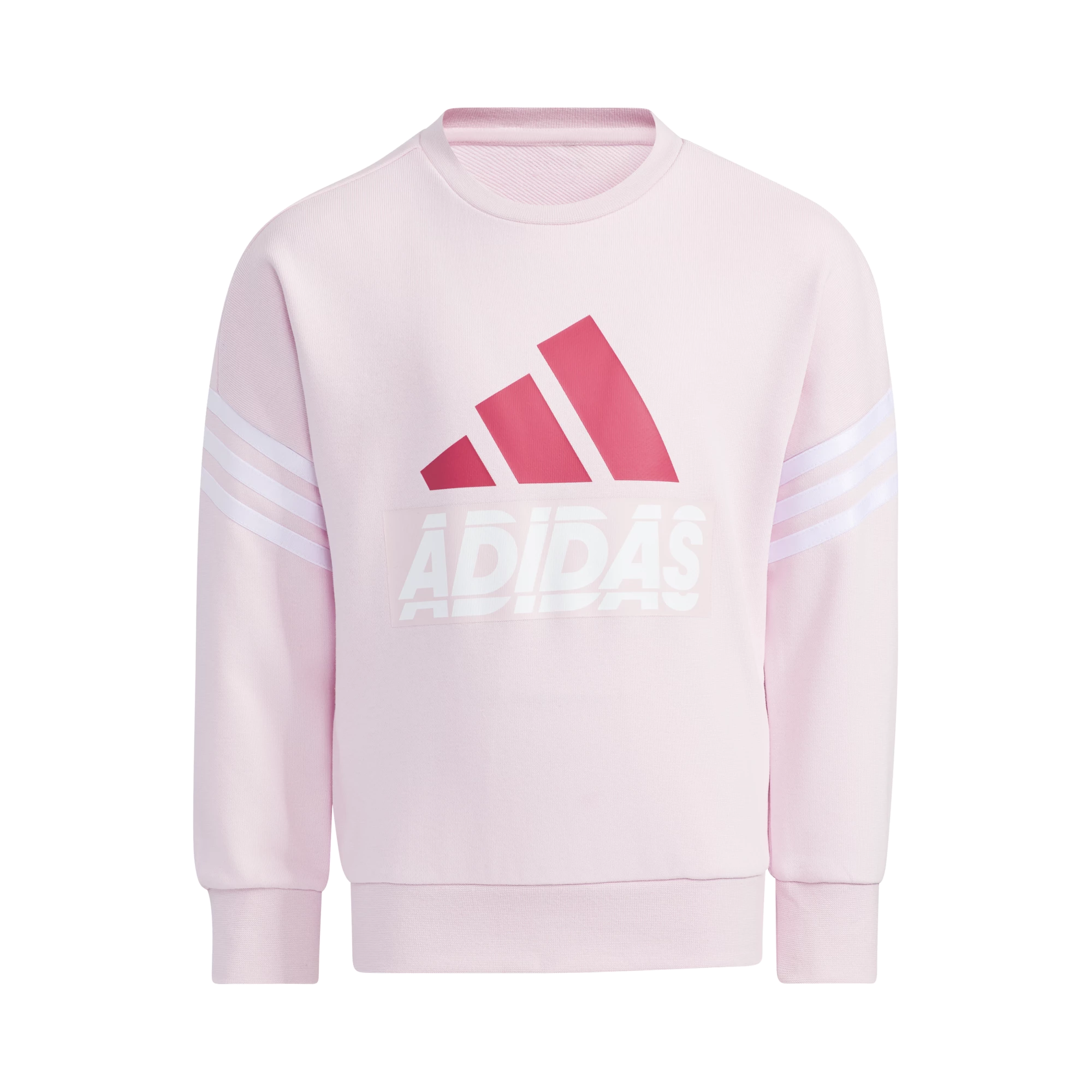 Adidas Graphic Crew Neck Clear Pink Children's Sweatshirt