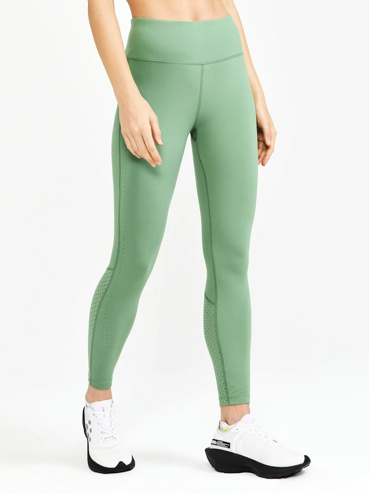 Women's Craft ADV Charge Perforated Green Leggings