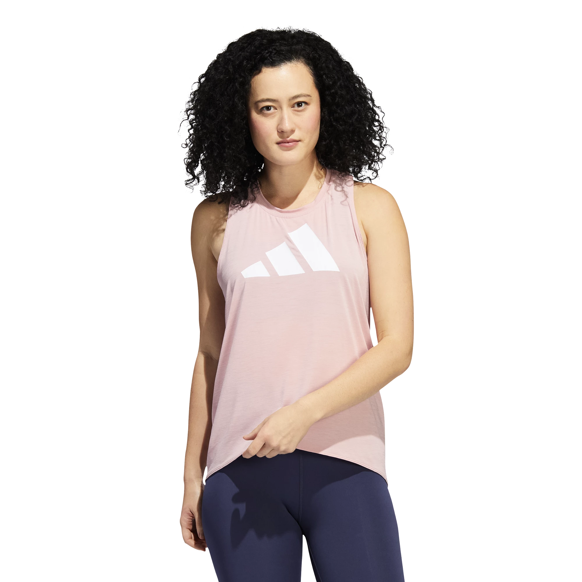 Dámské Tílko Adidas  3-Bar Logo Tank Wonder Mauve