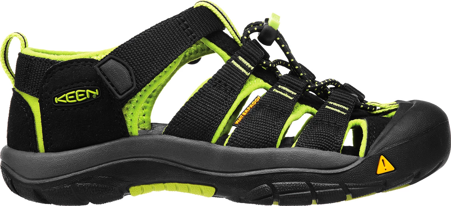 Levně Dětské sandály Keen Newport H2 K Black/Lime Green