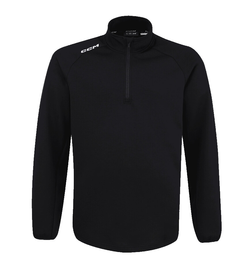 Pánská Mikina CCM  LOCKER ROOM FLEECE 1/4 ZIP Black