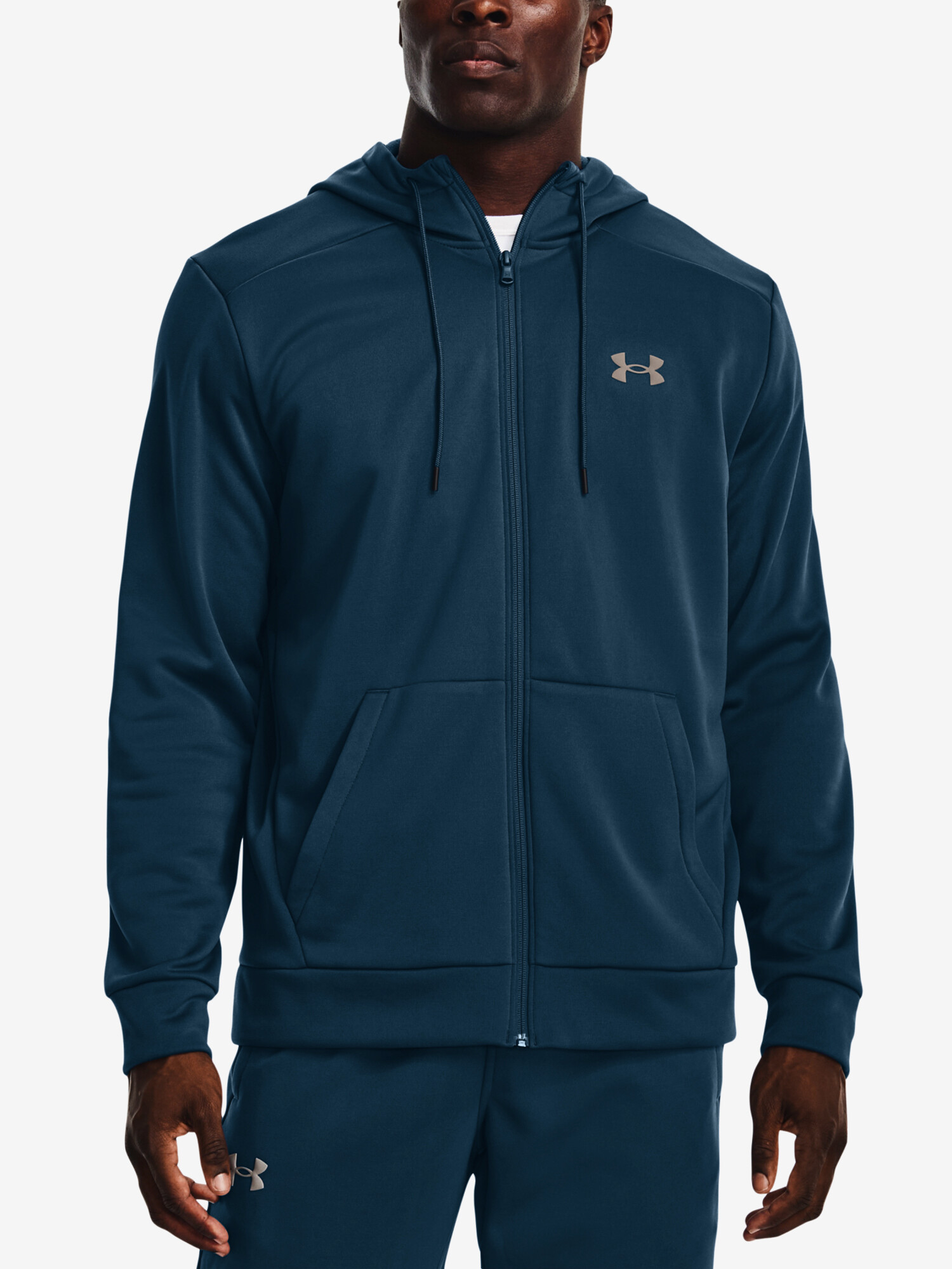 Men's Under Armour Fleece FZ Hoodie-BLU L