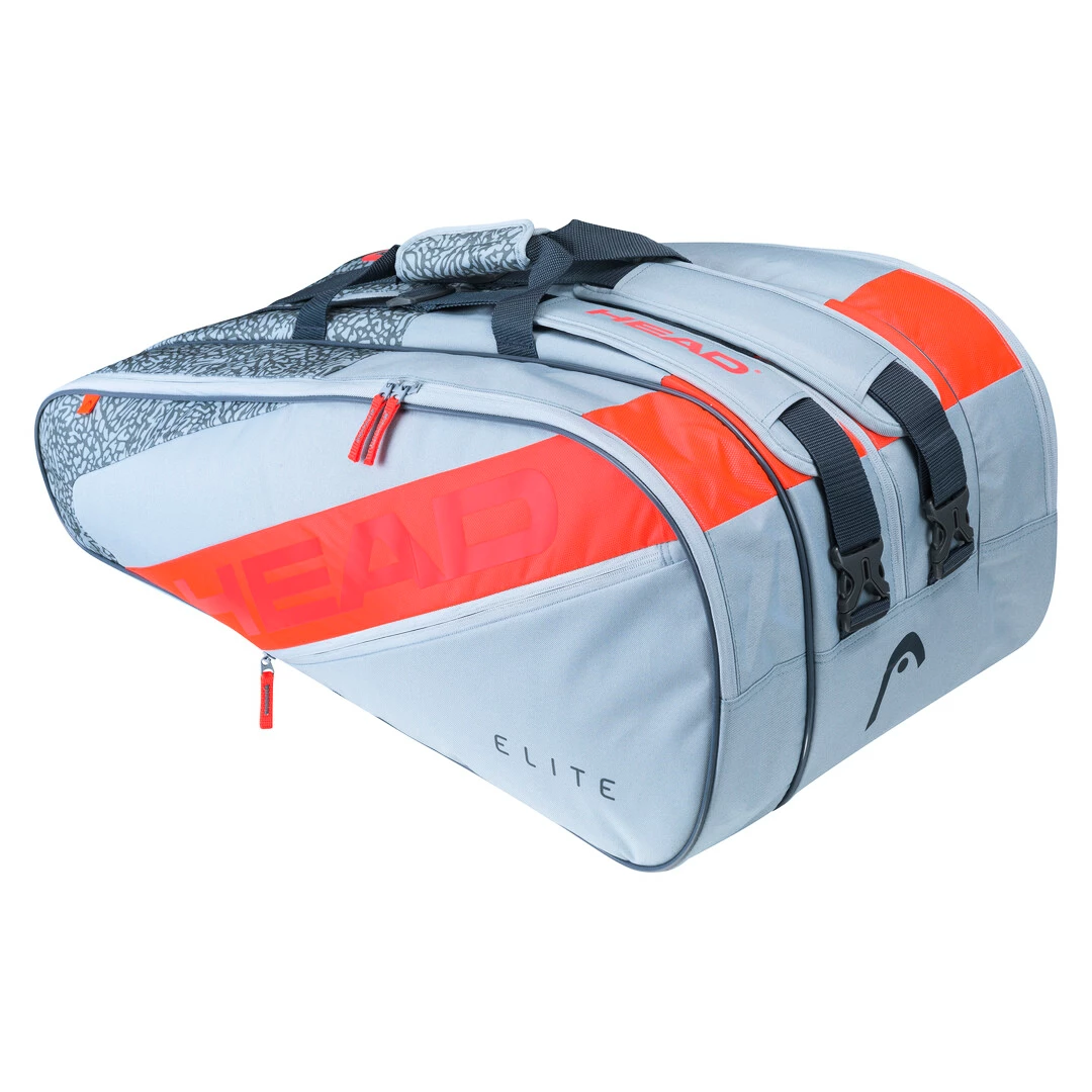 Head Elite 12R Grey/Orange Racquet Bag