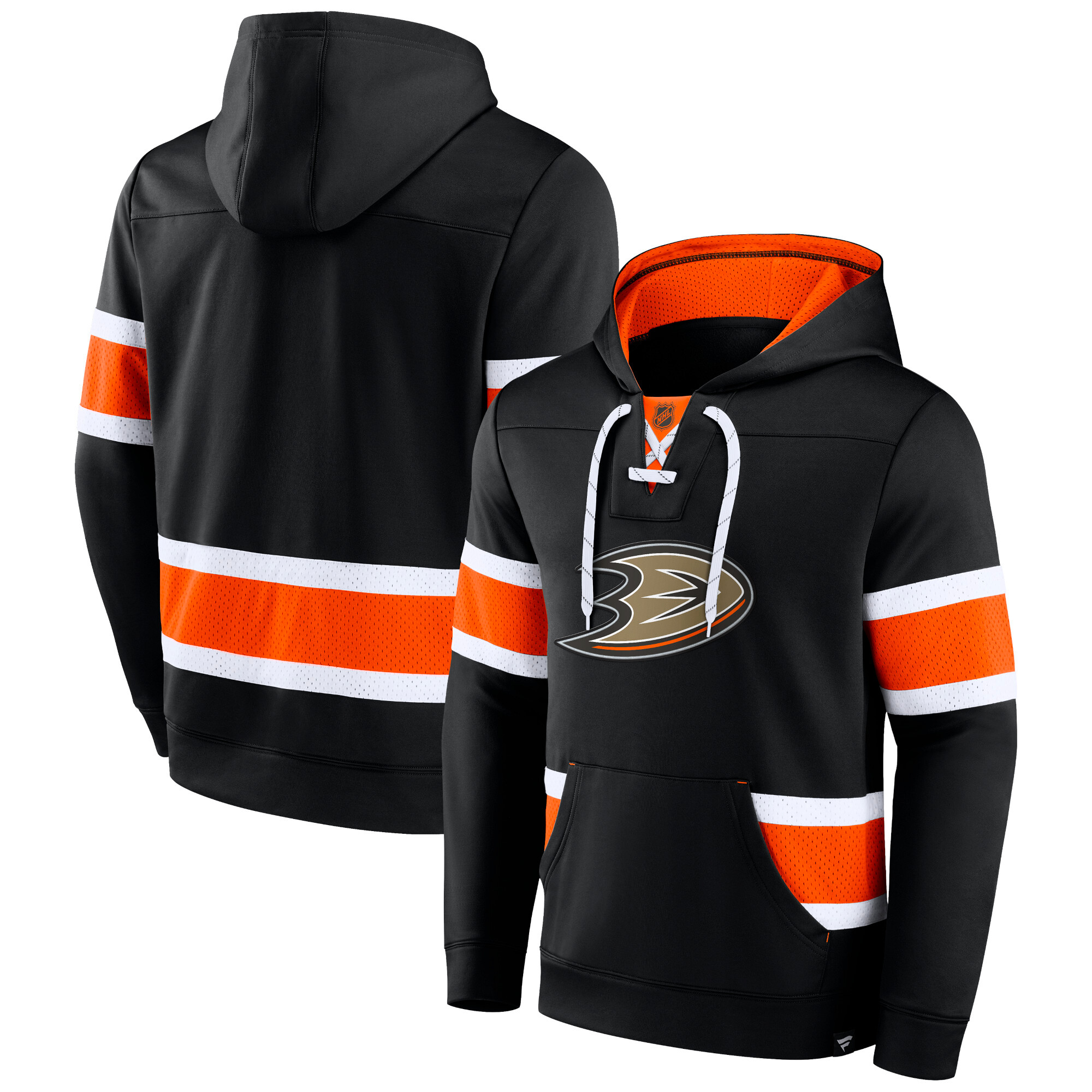 Pánská Mikina Fanatics  Mens Iconic NHL Exclusive Pullover Hoodie Anaheim Ducks