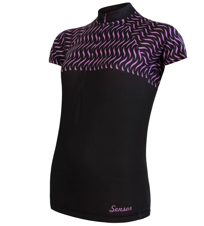 Women's cycling jersey Sensor Cyklo Wave Black