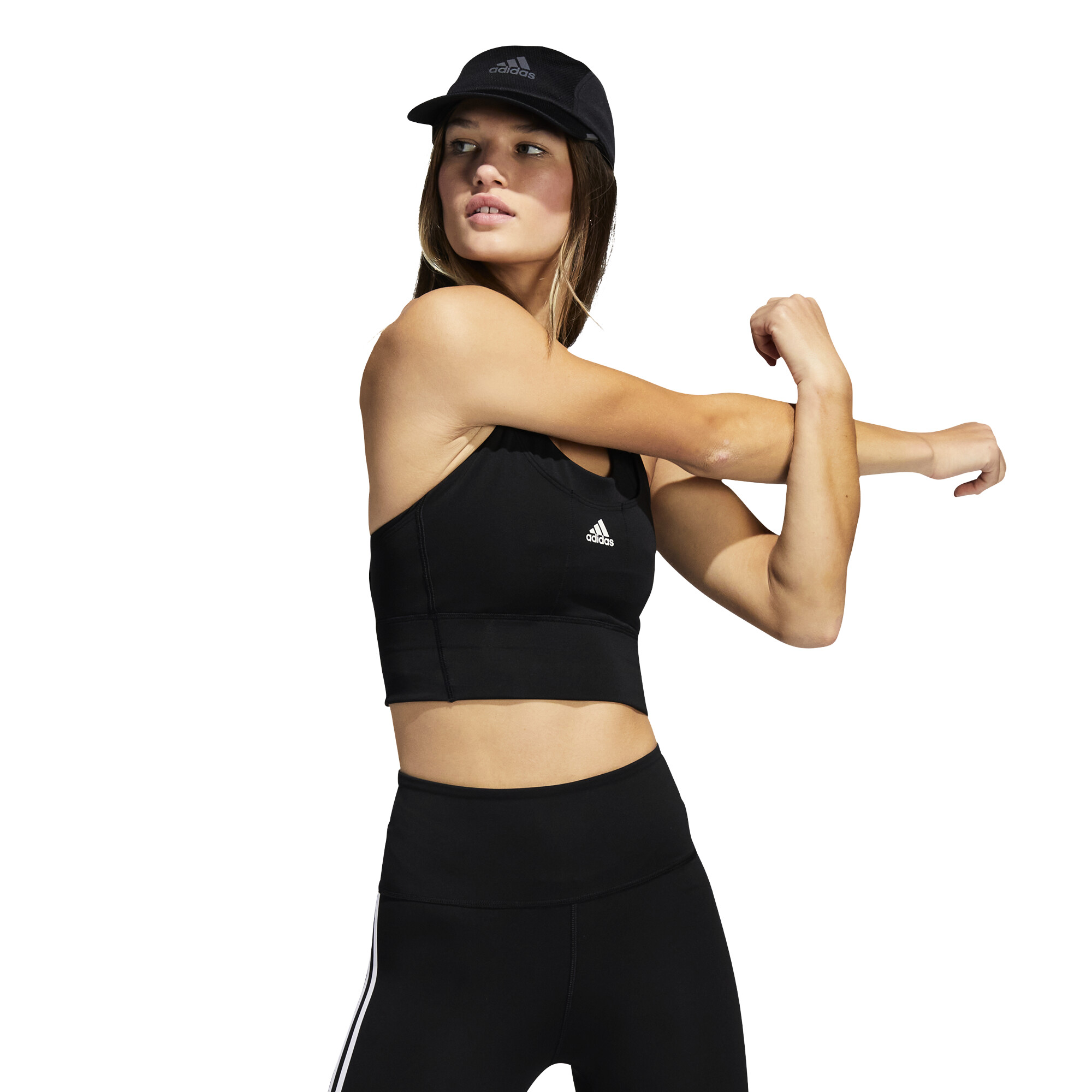 Women's Adidas Running Medium-Support Pocket Bra Black