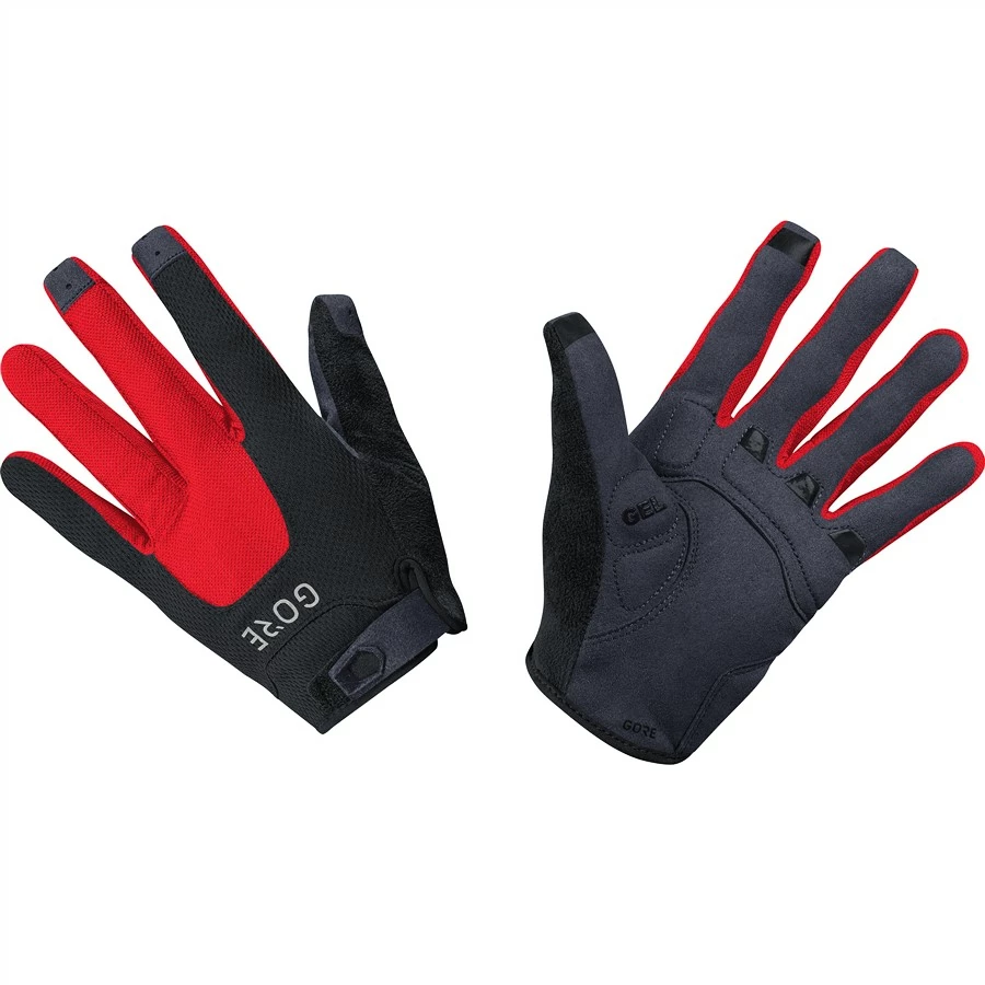GORE C5 Trail Cycling Gloves - Red and Black