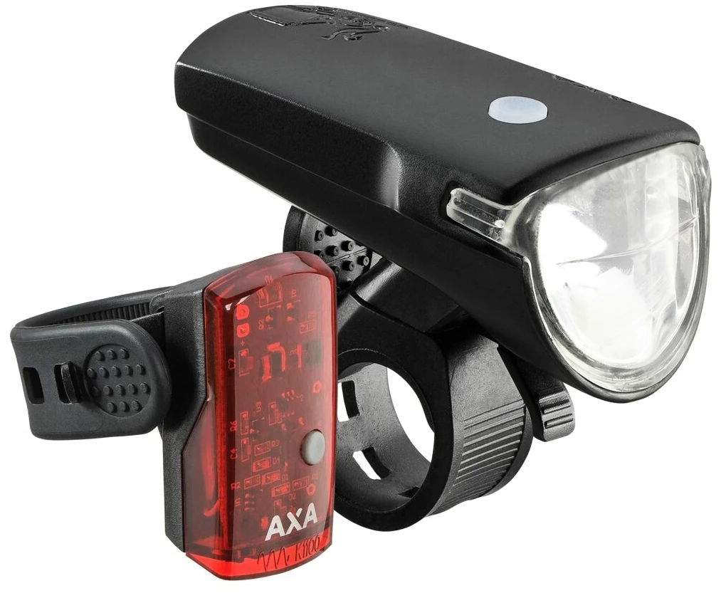 Přední + zadní blikačka AXA  Greenline Set 40 LUX - 1 LED USB