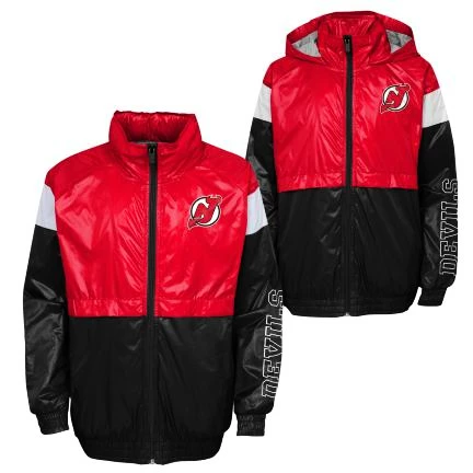 Outerstuff Children's Jacket GOAL LINE STANCE FZ WINDBREAKE NEW JERSEY DEVILS