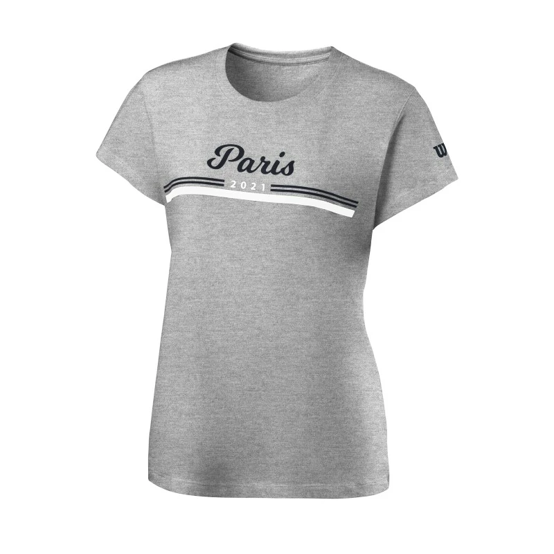 Dámské Tričko Wilson  Paris Tech Tee 2021 Grey L