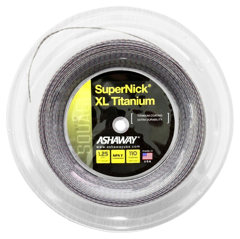 Squashový Výplet Ashaway SuperNick XL Ti 1,25 Mm - Role 110 M