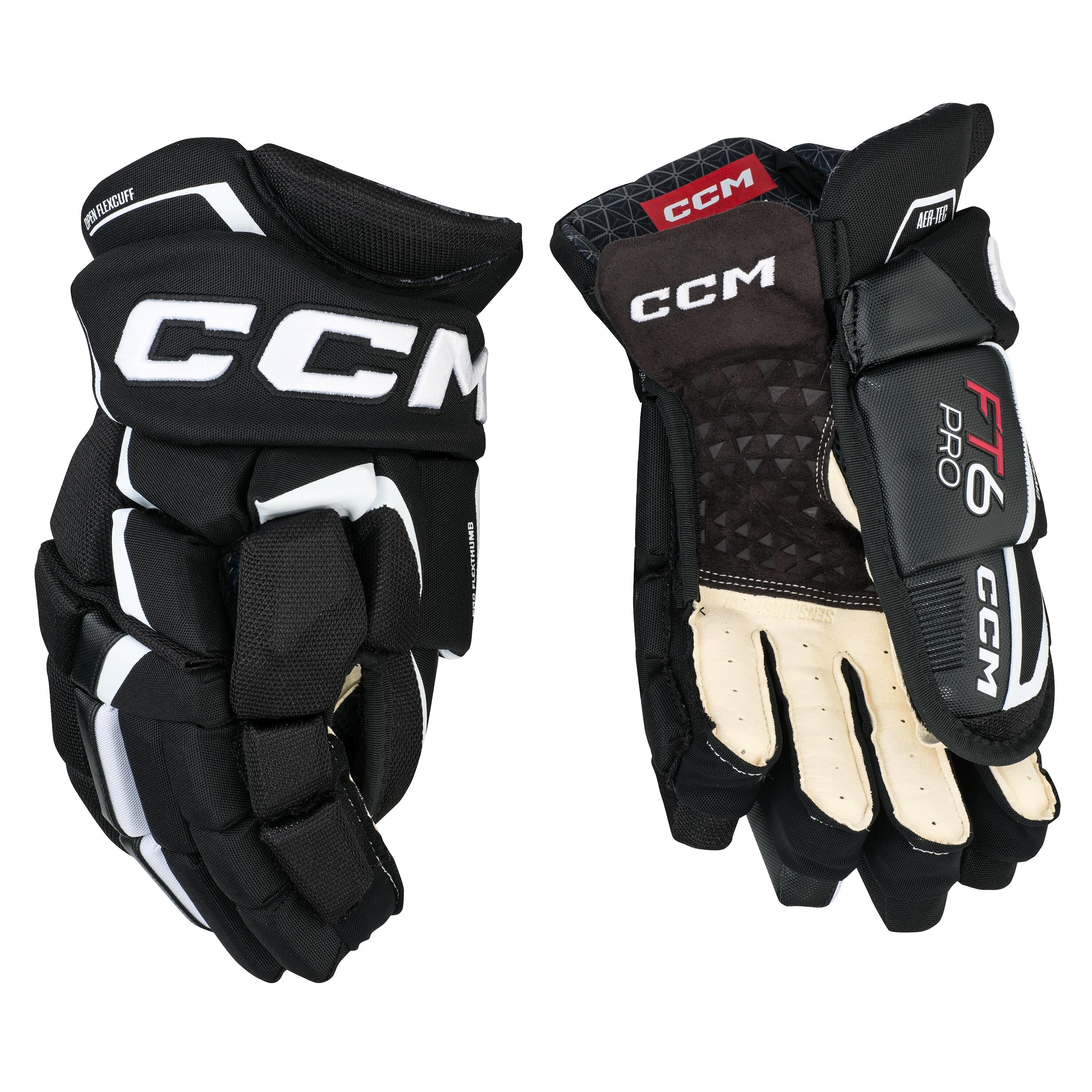 Hokejové Rukavice CCM JetSpeed FT6 Pro Black/White  14 Palců