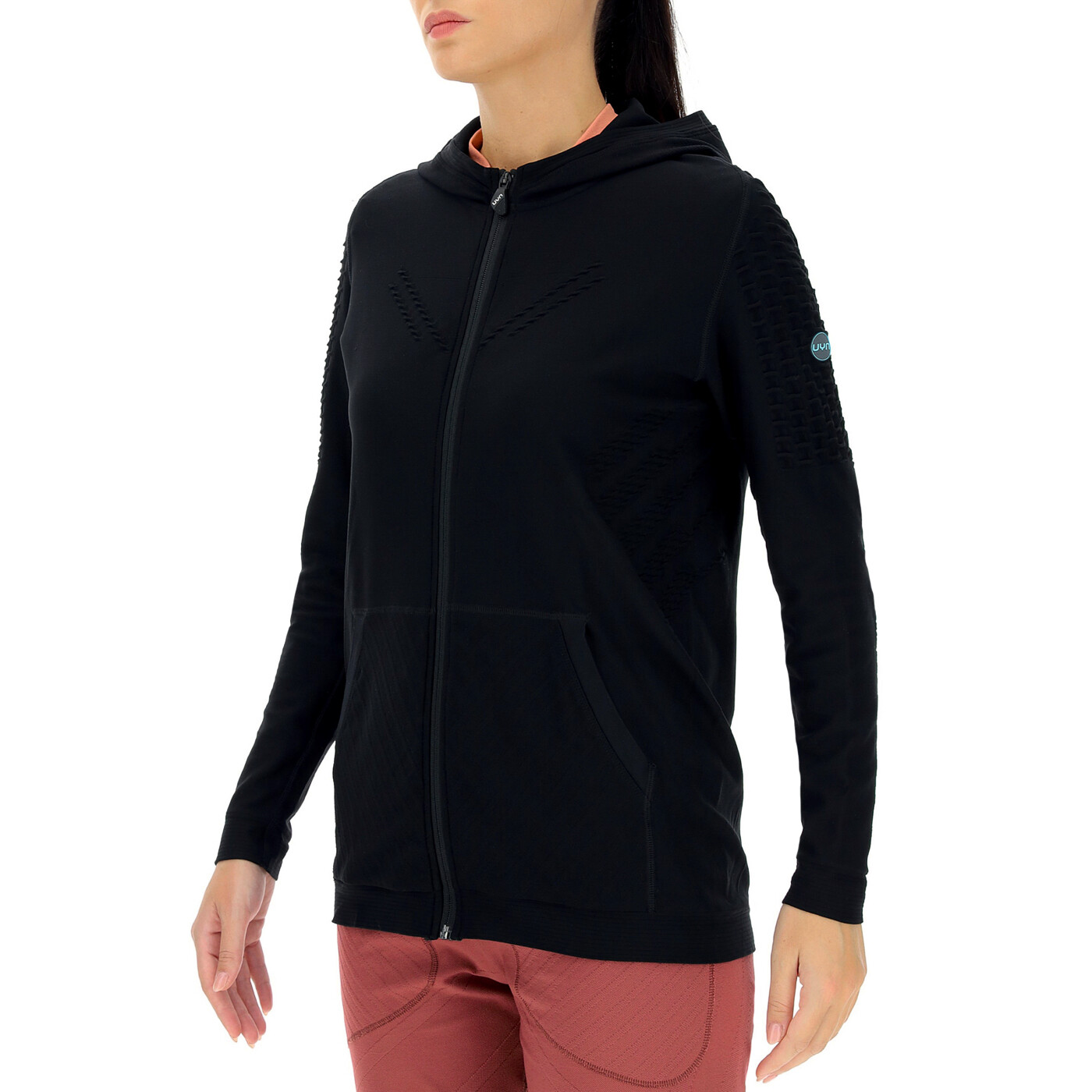 UYN Run Fit OW Hooded Full Zip Blackboard Women's Sweatshirt