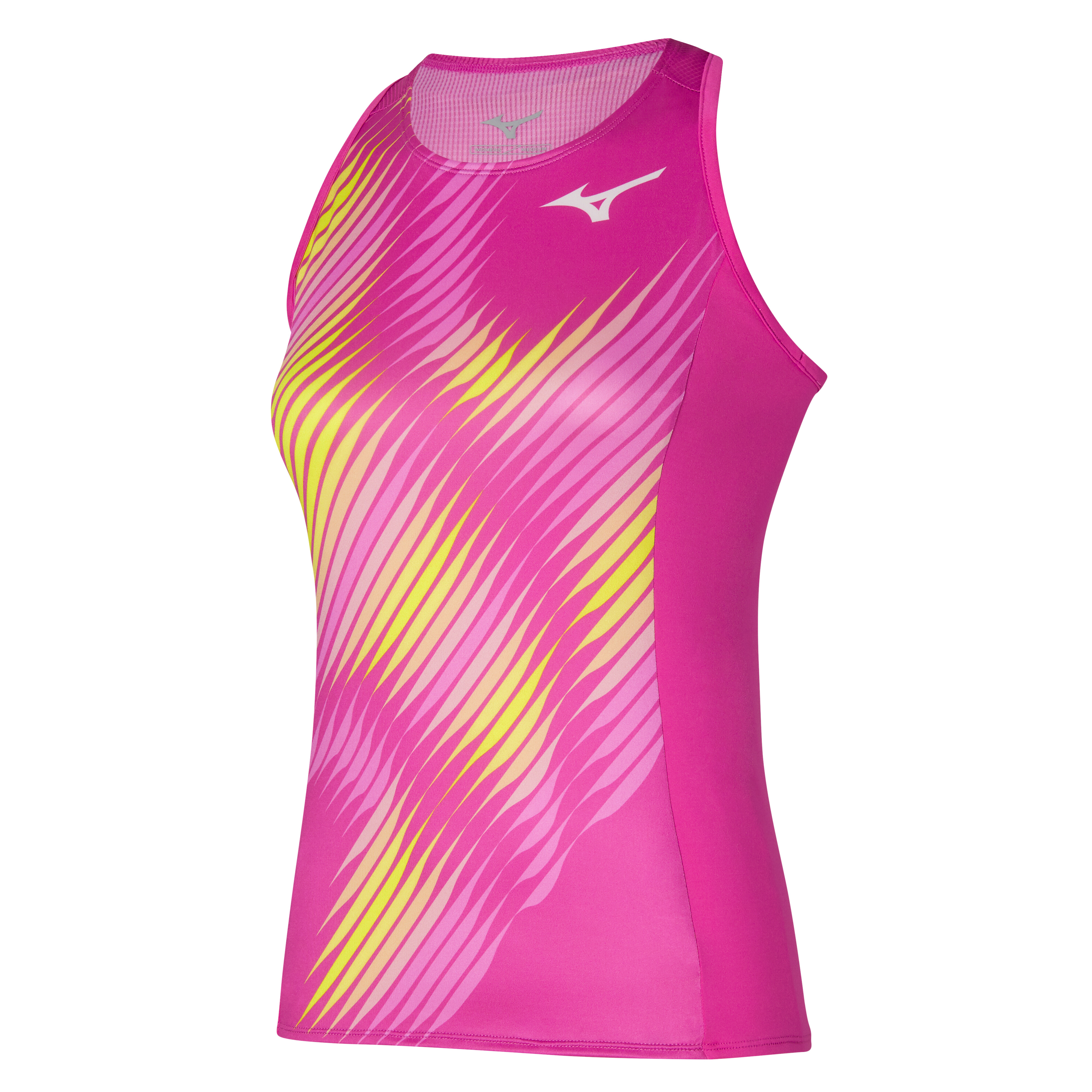 Dámské Tílko Mizuno  Printed Tank Fuchsia Fedora S