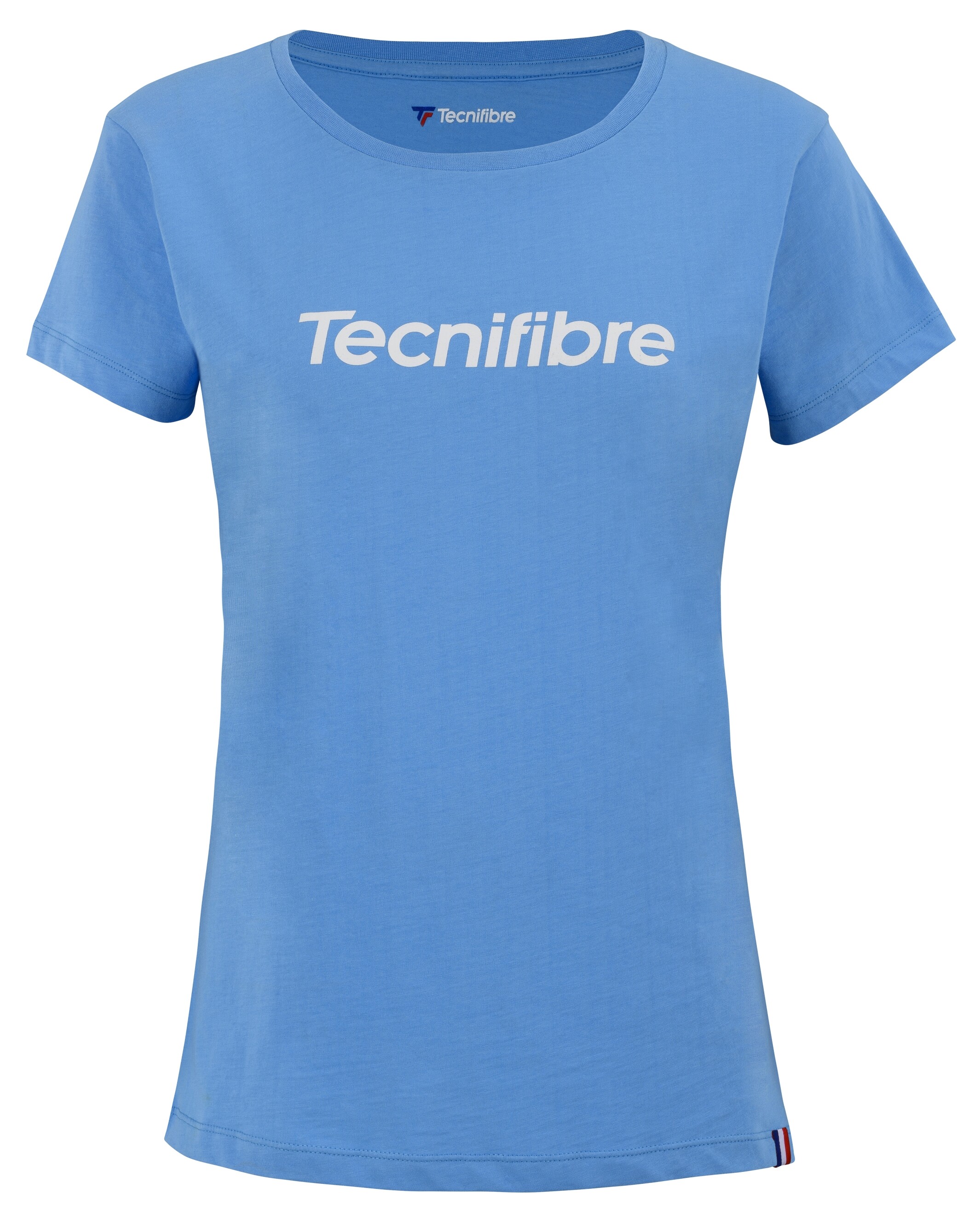 Dámské Tričko Tecnifibre  Club Cotton Tee Azur L