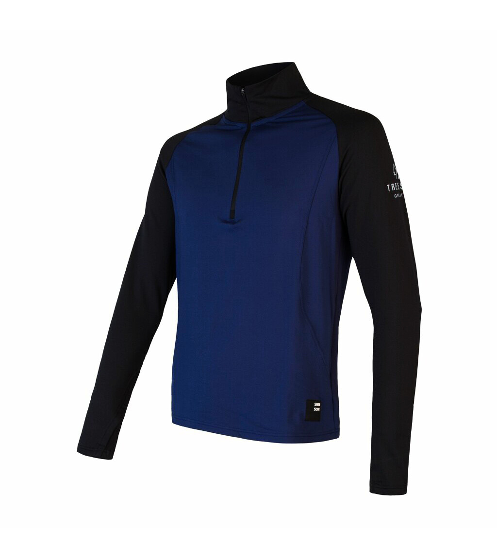 Men's sweatshirt Sensor Coolmax Thermo zipper blue/black