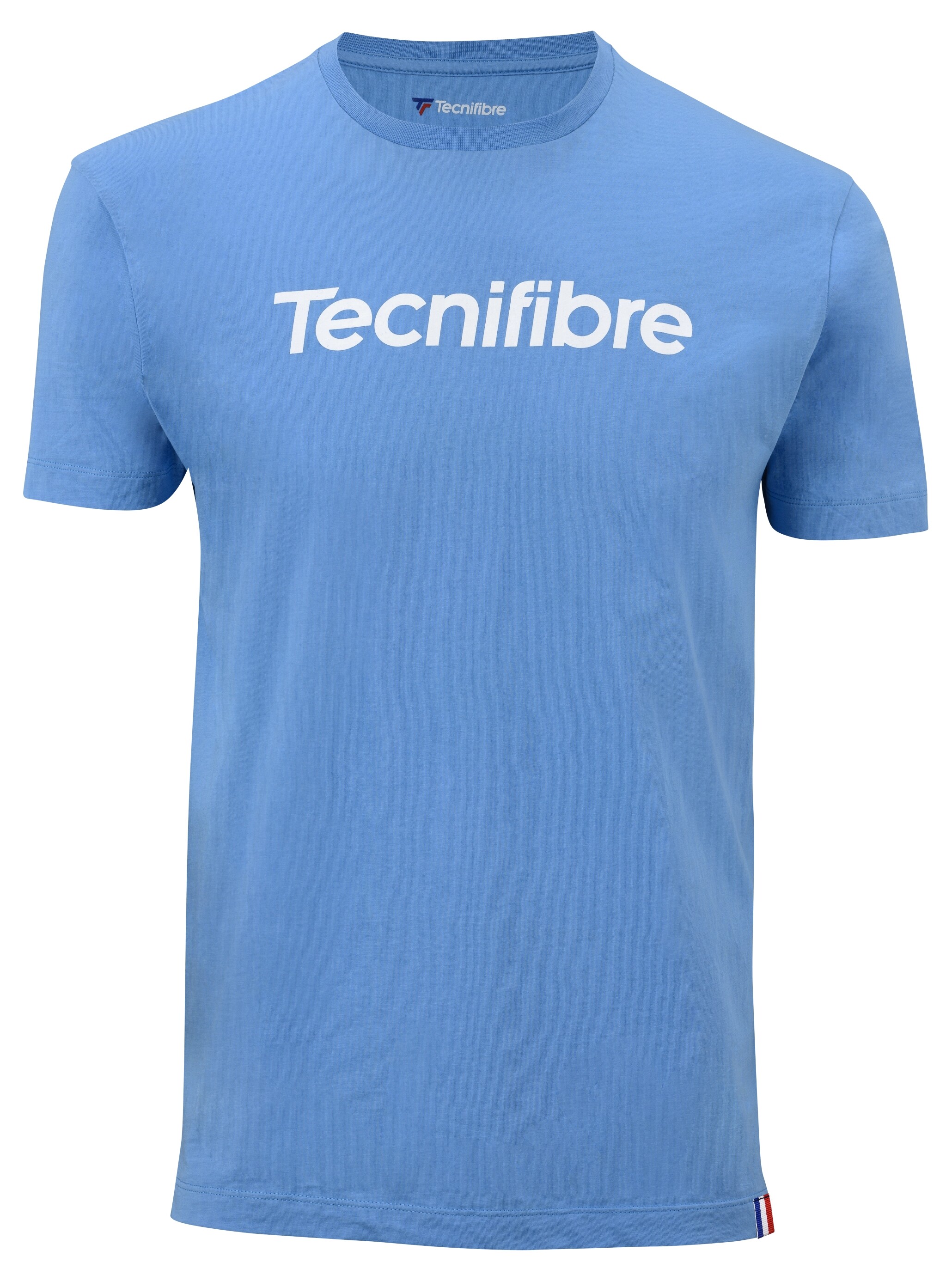 Pánské Tričko Tecnifibre  Club Cotton Tee Azur M