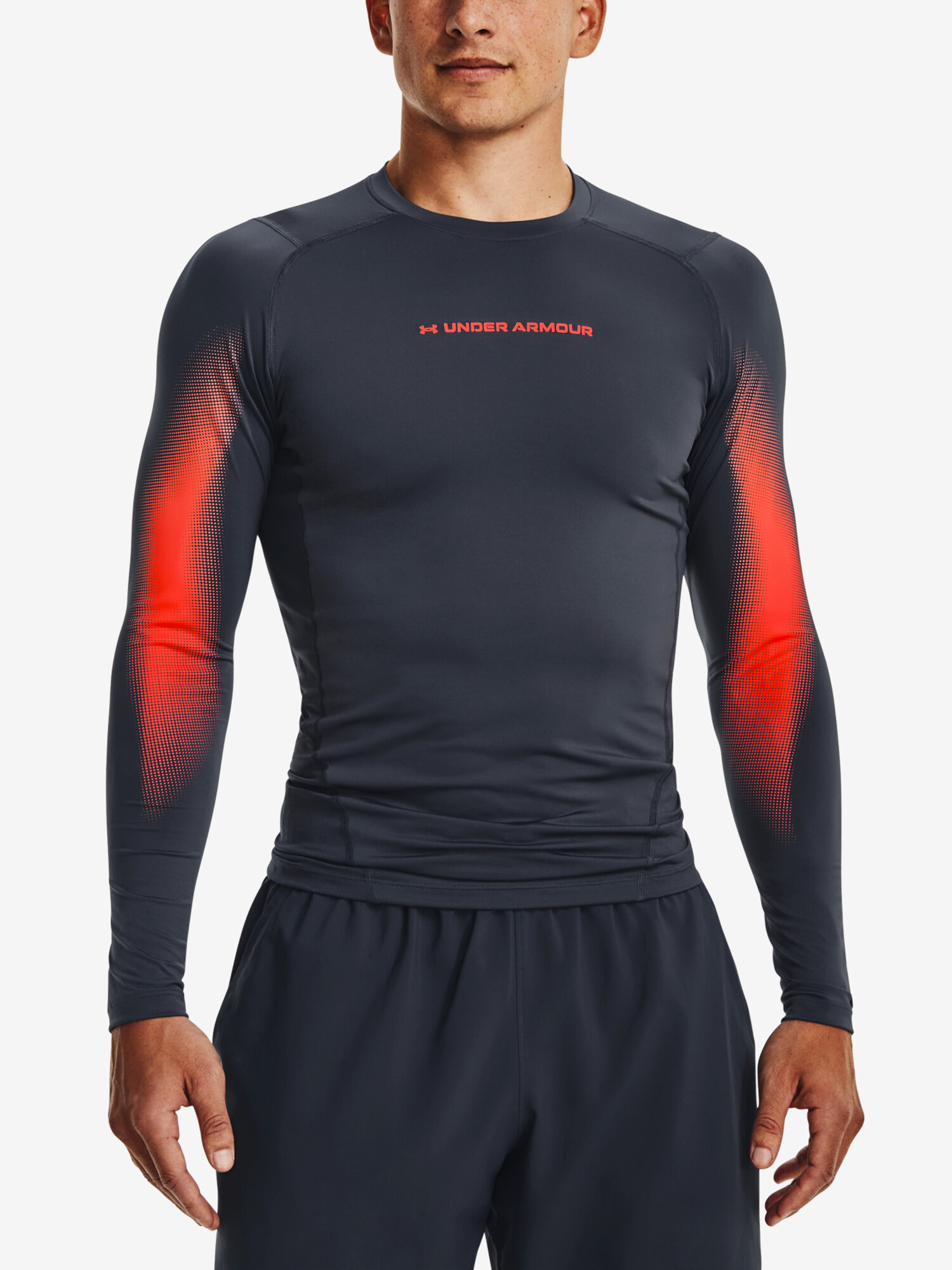 Men's T-shirt Under Armour HeatGear Novelty LS-GRY L