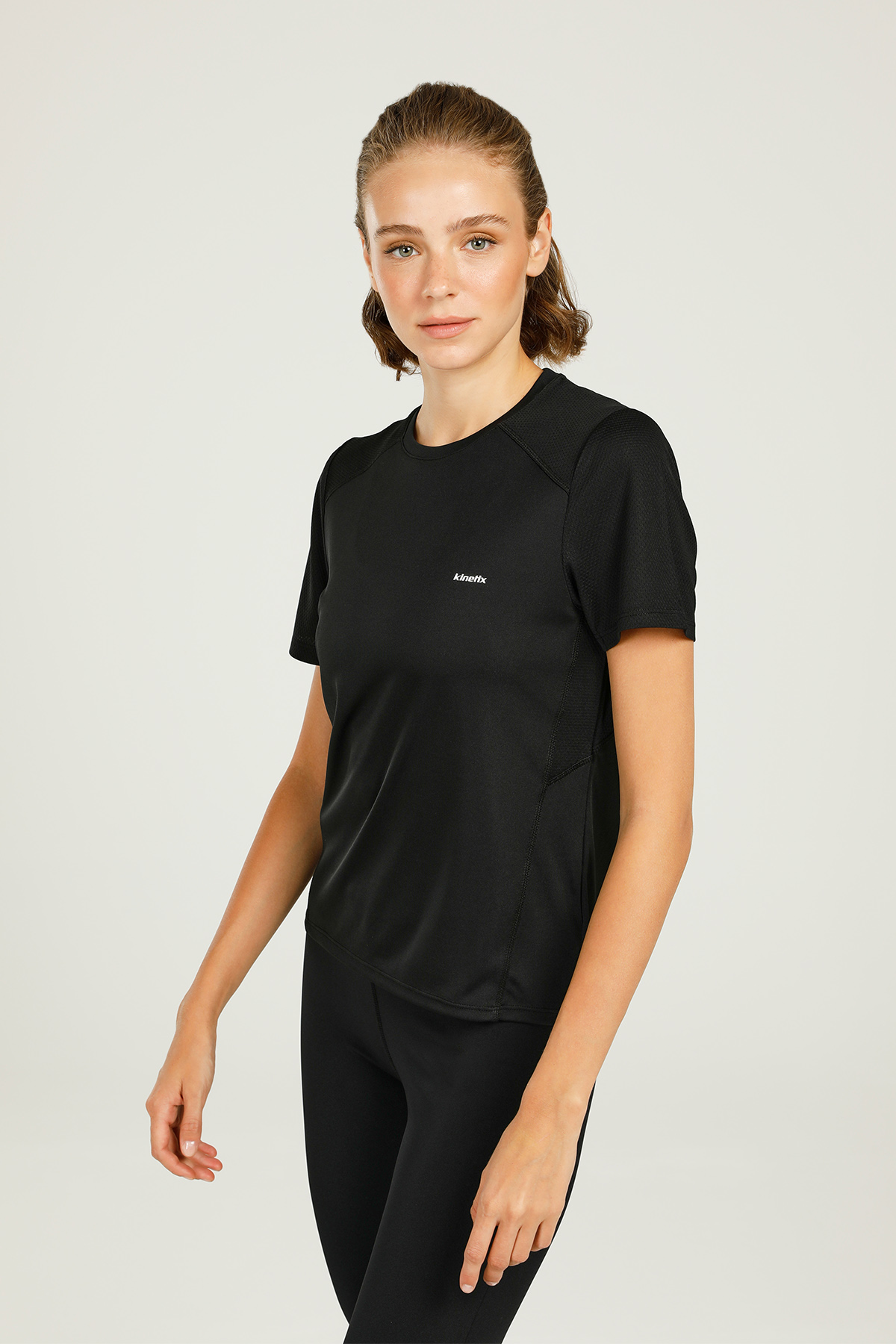 KINETIX SN646 JULIA T-SHIRT 2FX BLACK Woman Sleeve T-Sh