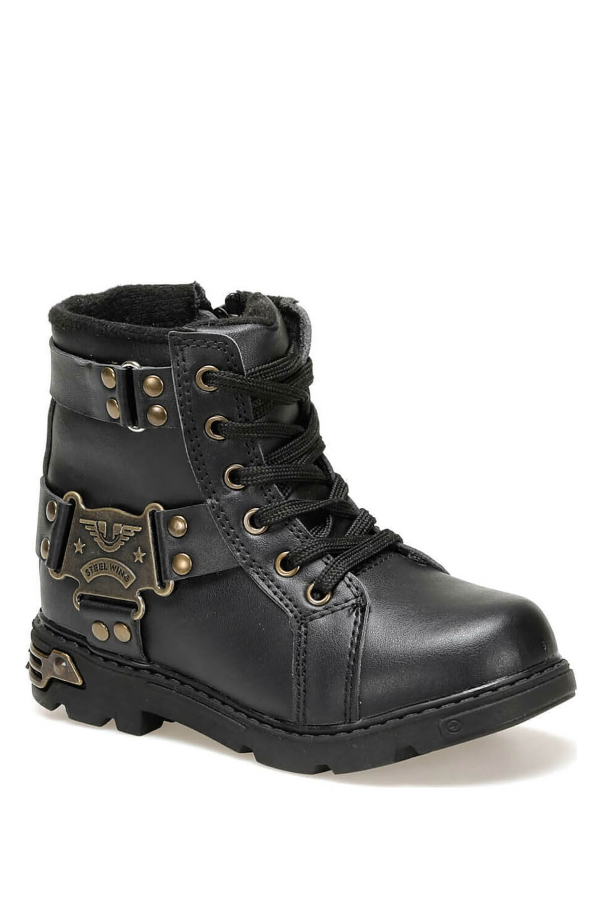 YELLOW KIDS  Chromis.19W Black Boy Biker Boots