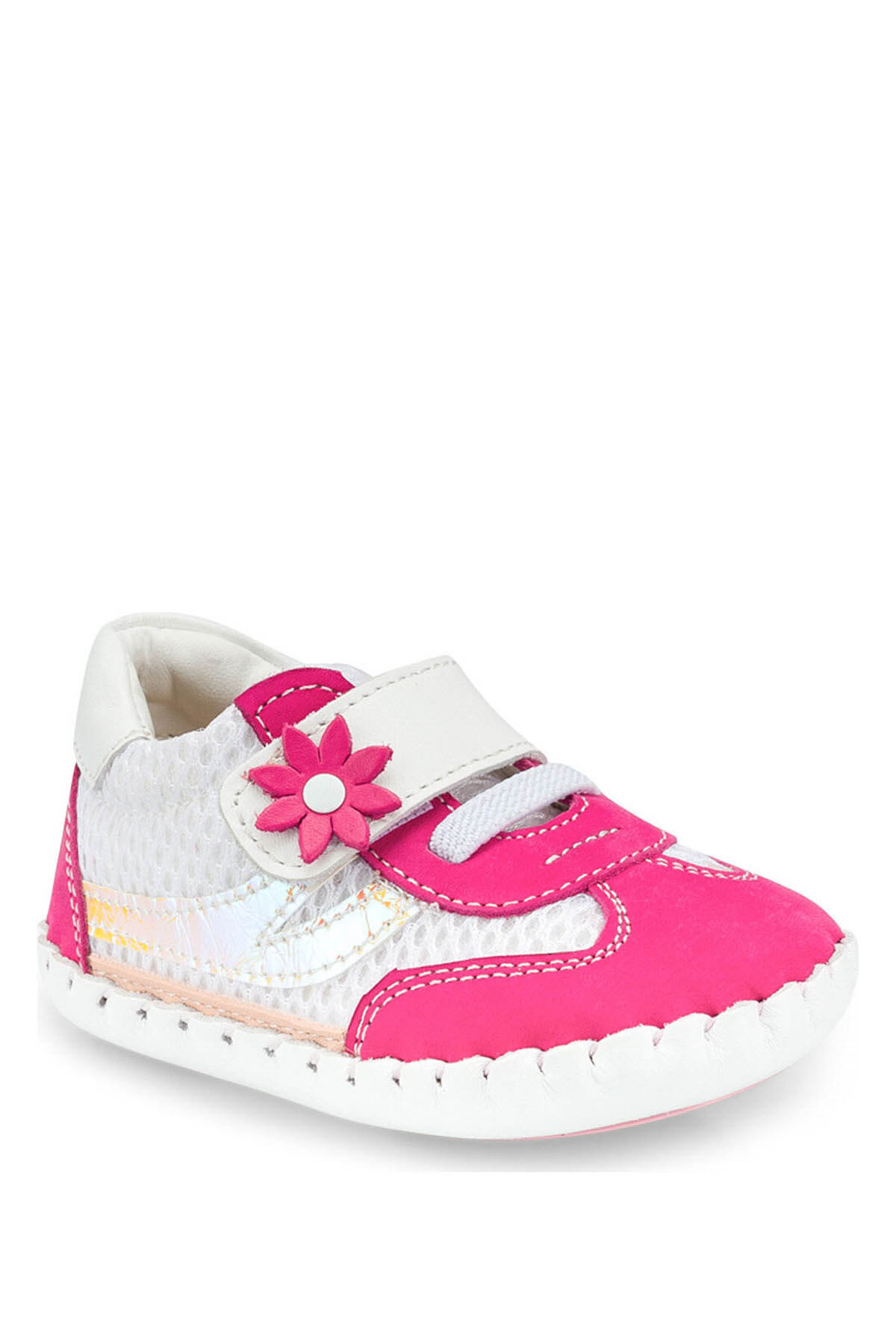 Polaris  512237.i White First Step Girl Sneaker