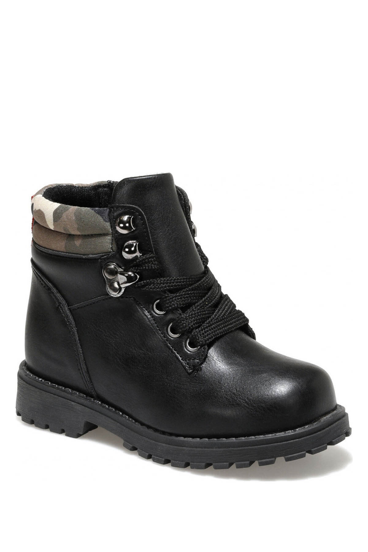 YELLOW KIDS  Zan Black Boy Worker Boots