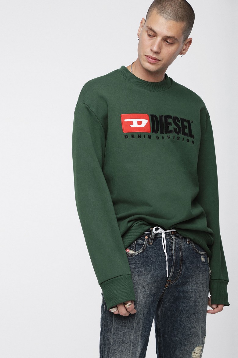 Mikina - Diesel SCREWDIVISION SWEATSHIRT zelená