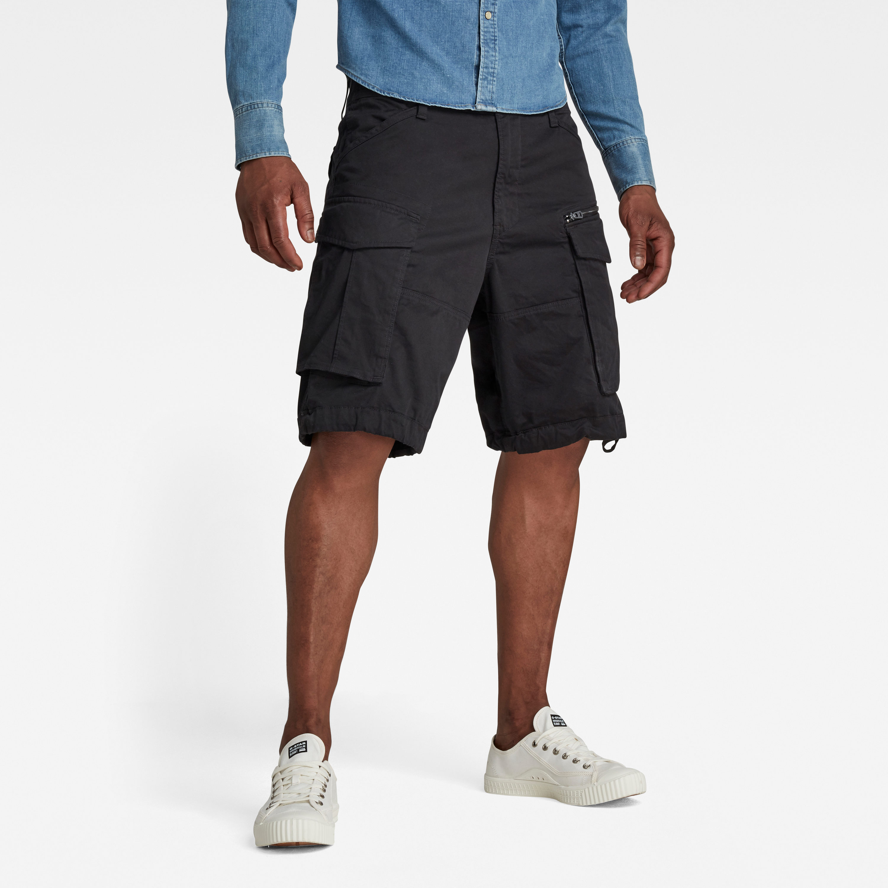 G-STAR Shorts - Rovic zipper relaxed 1\2 black