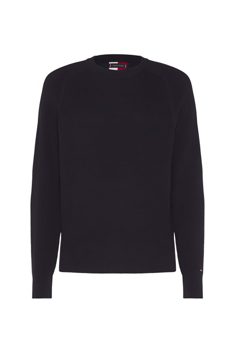 Tommy Hilfiger Sveter - TWO STRUCTURE SWEATER tmavomodrý