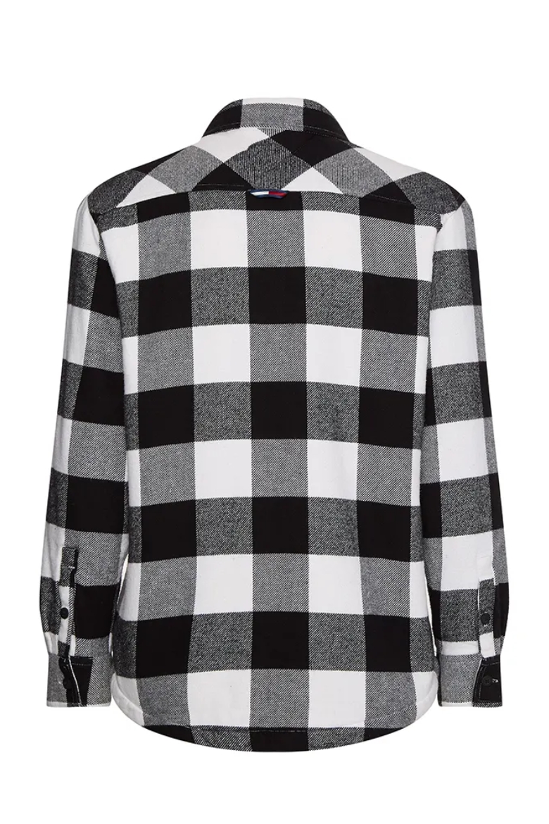 Tommy Jeans Shirt - TJM SHERPA FLANNEL OVERSHIRT white