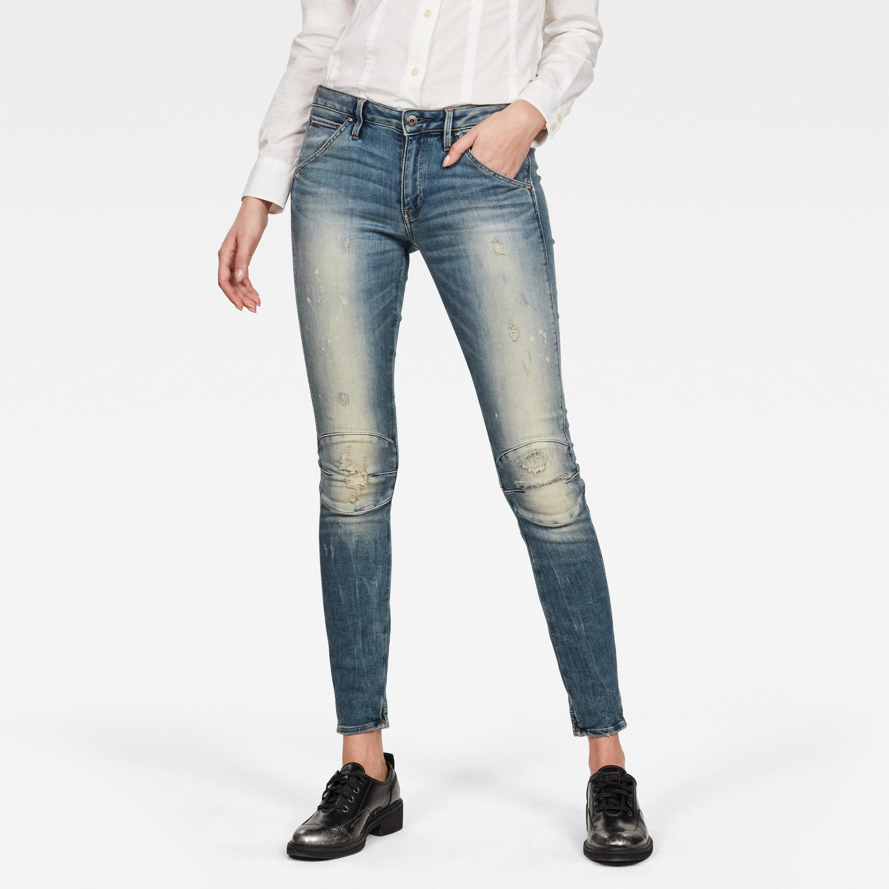 G-STAR Jeans - 5622 Mid Skinny Wmn Blue-grey