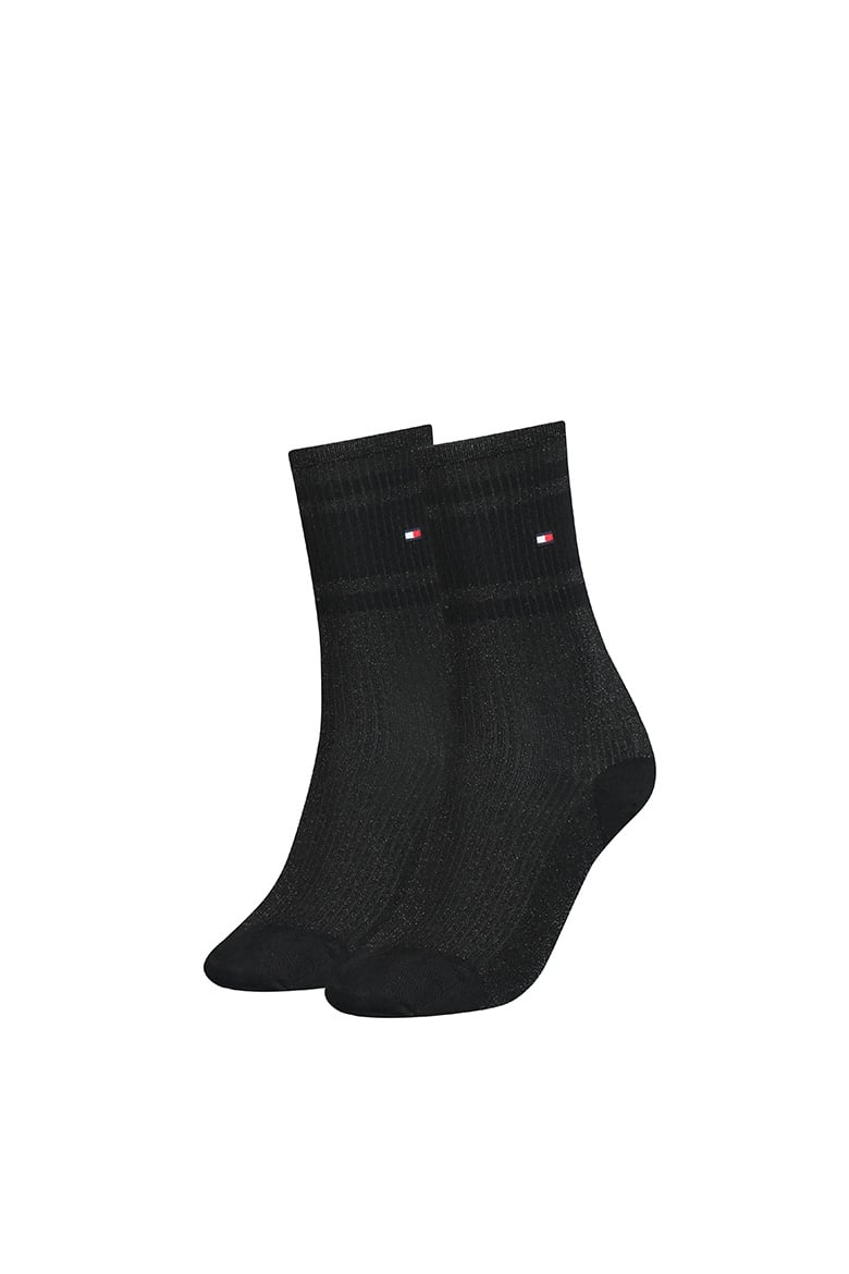 Tommy Hilfiger Socks - TH WOMEN SOCK 2P LUREX RIB black