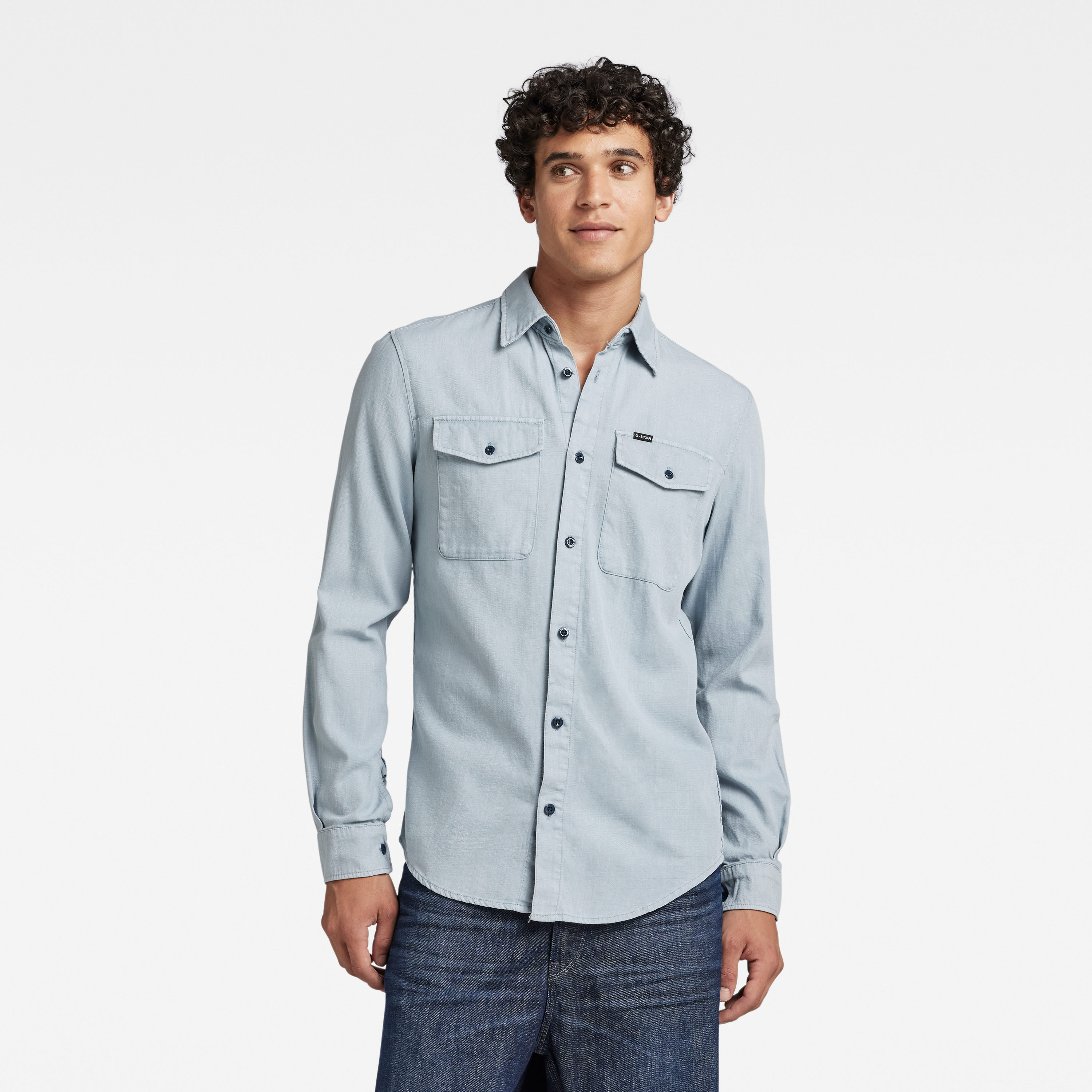 G-STAR Shirt - Marine Slim Shirt Ls Blue