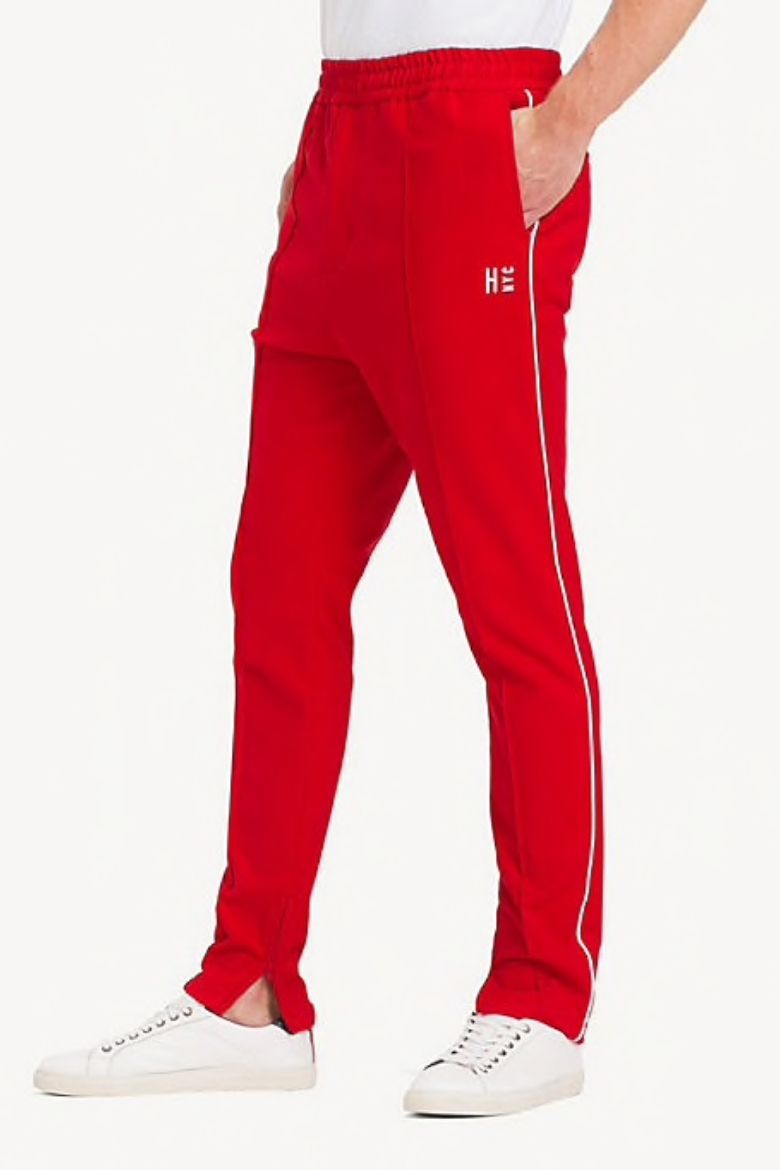 Tommy Hilfiger Sweatpants - TAPERED ACTIVE PANT CONTRAST WB red