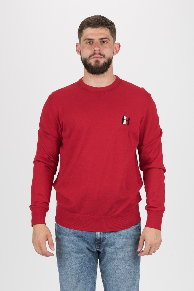 Tommy Hilfiger Sweater - PERFORMANCE ORGANIC COTTON CREW red