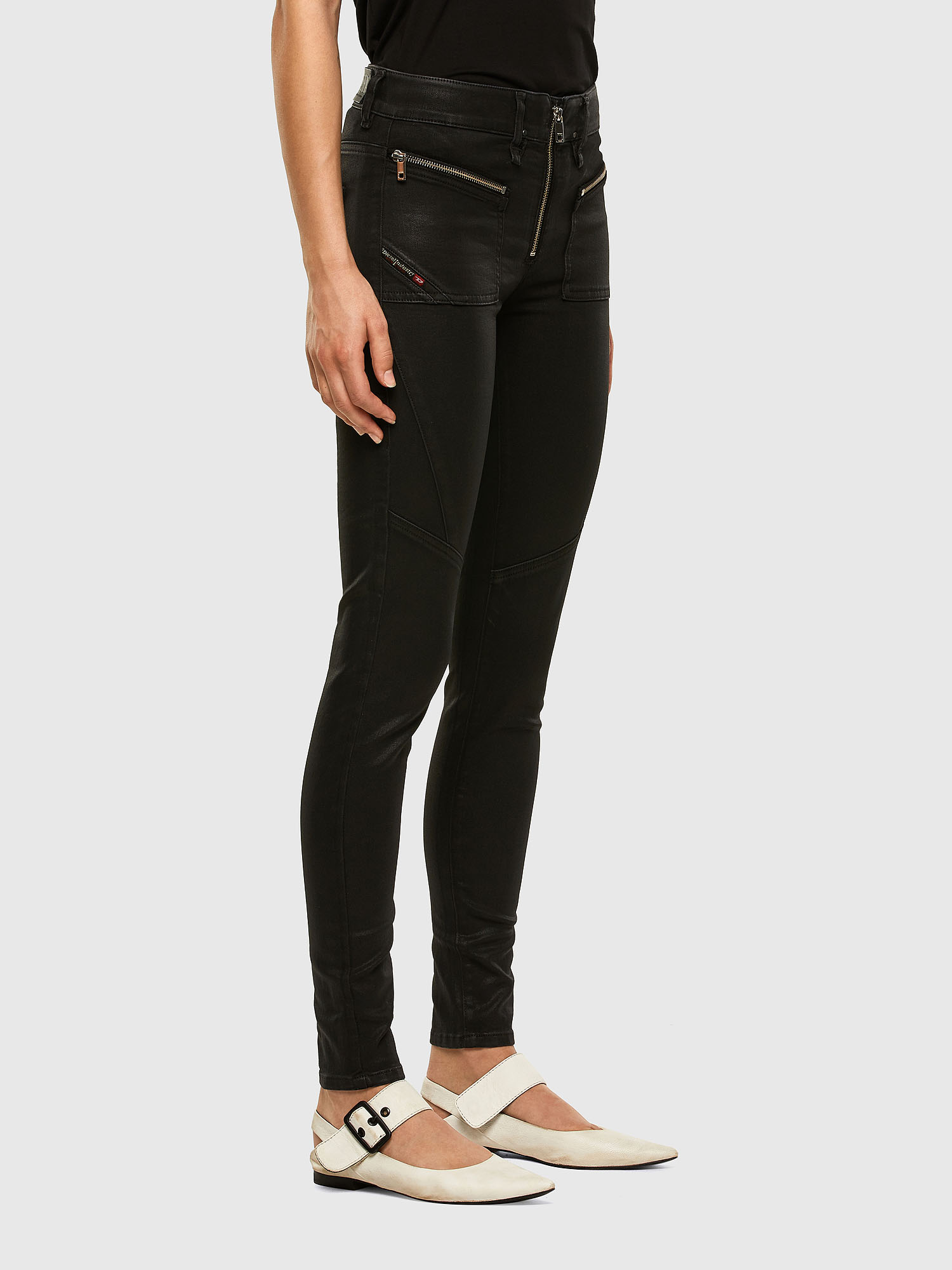 Diesel Pants - SLANDYBKX L.32 TROUSERS black