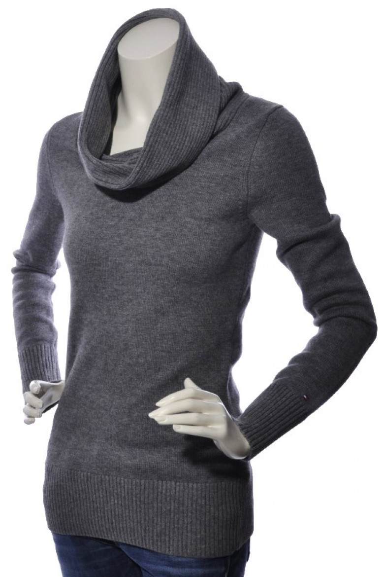 Tommy Hilfiger Sweater - HARLEM COWL NK S Grey