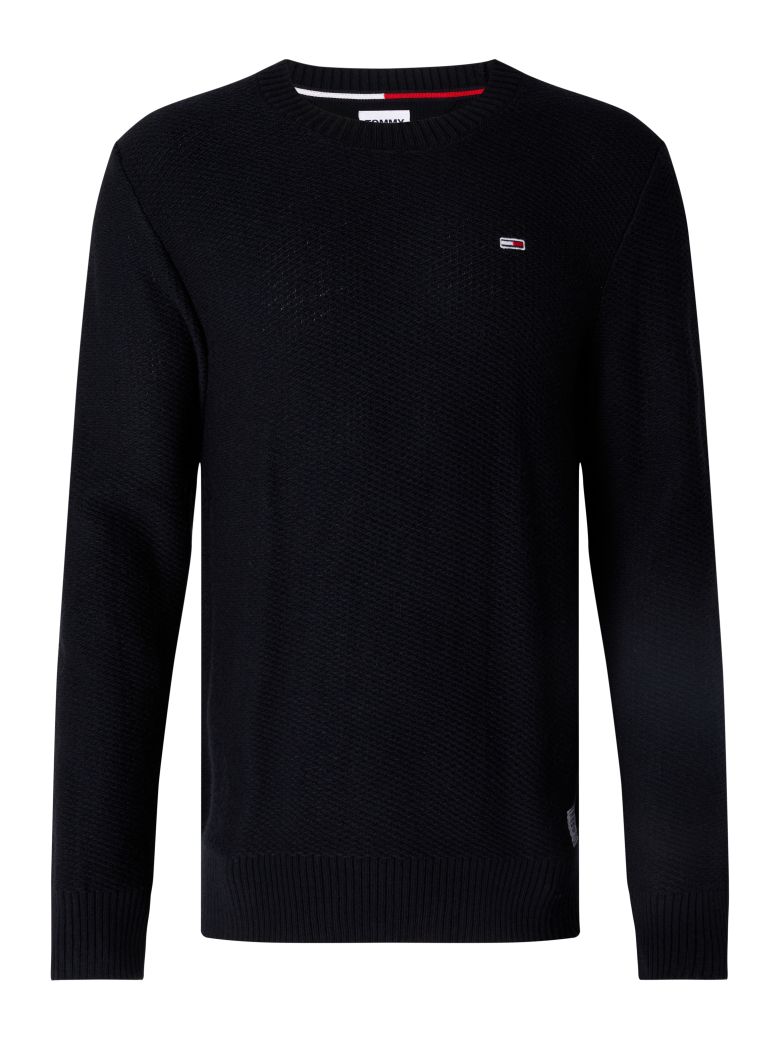 Tommy Jeans Sweater - TJM REGULAR STRUCTURED SWEATER black