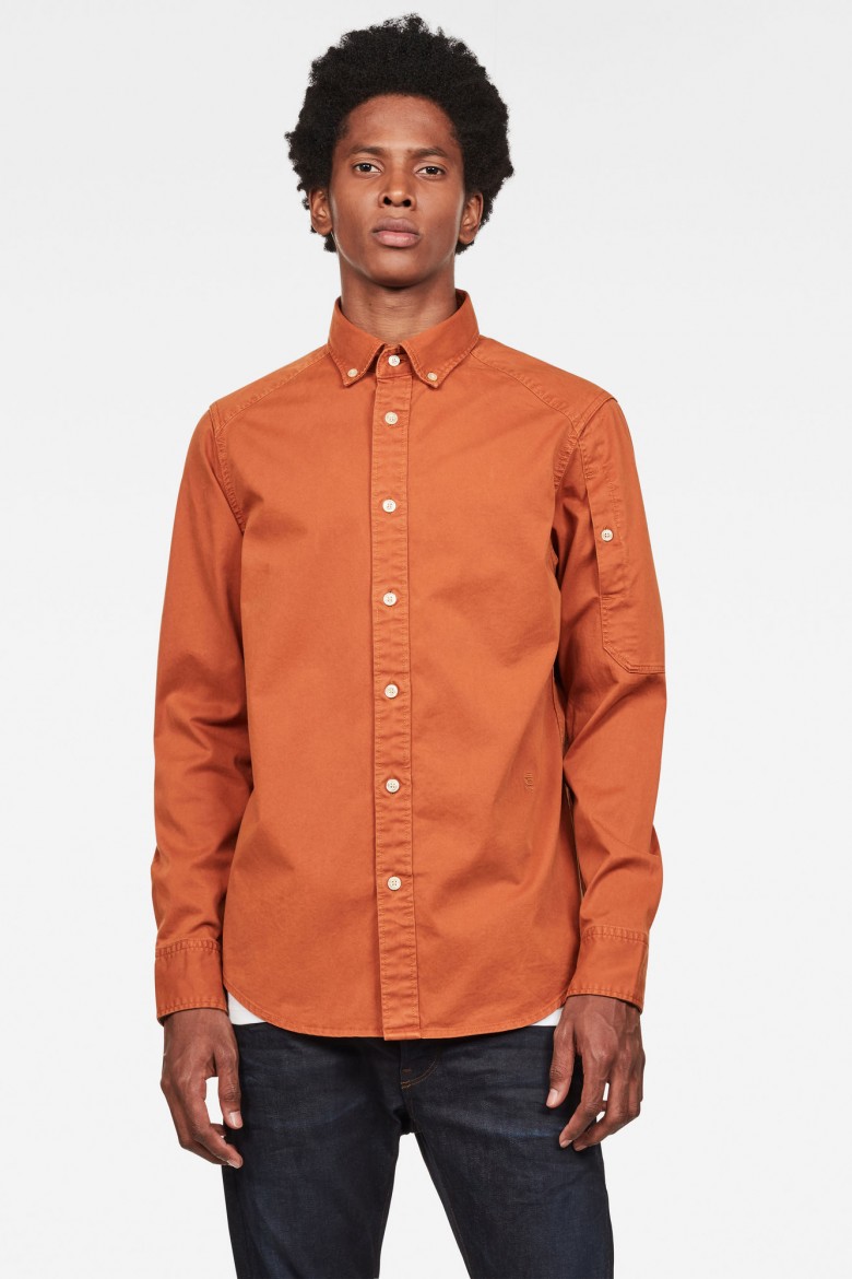 G-STAR Shirt - Stalt Bttn Down Pt Straight Shirt Orange